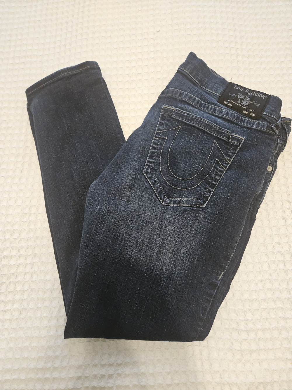 True Religion Rocco Relaxed Skinny Men's 38 Jeans Blue Stretch Denim Classic